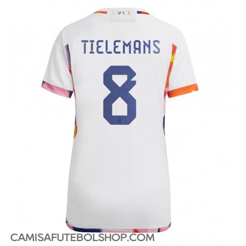 Camisa de time de futebol Bélgica Youri Tielemans #8 Replicas 2º Equipamento Feminina Mundo 2022 Manga Curta